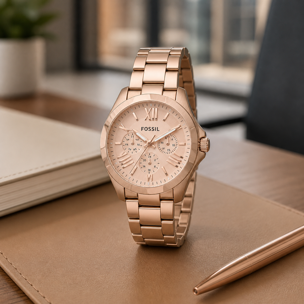 Fossil AM4511 women's watch - executive desk view