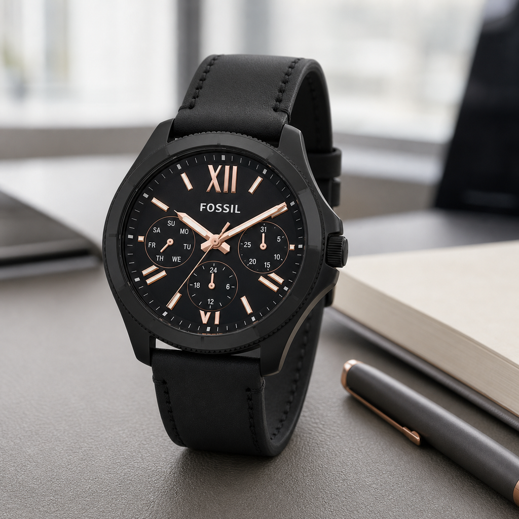 Fossil AM4523 women's watch - executive desk view