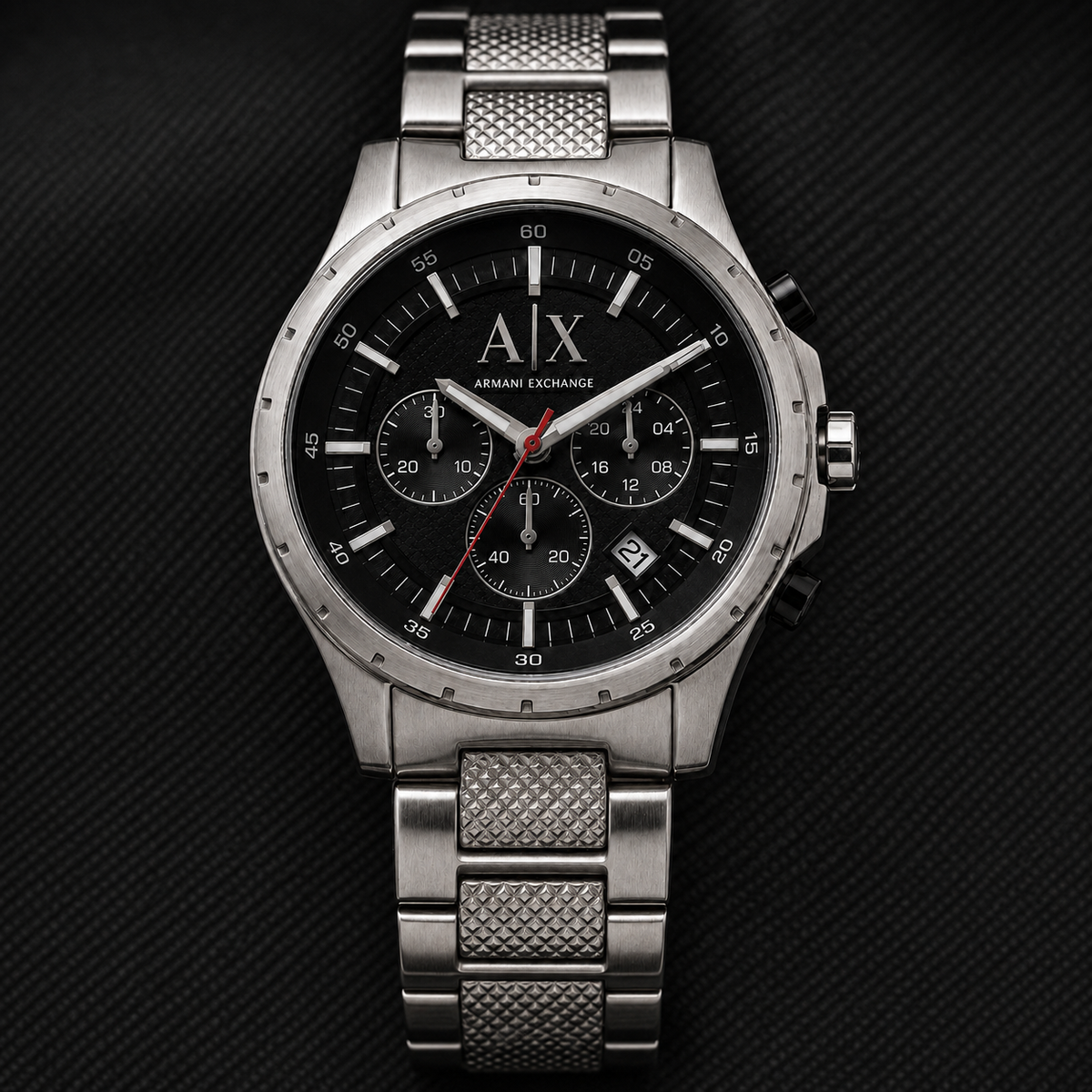 Armani Exchange AX1057 men's watch dial close-up