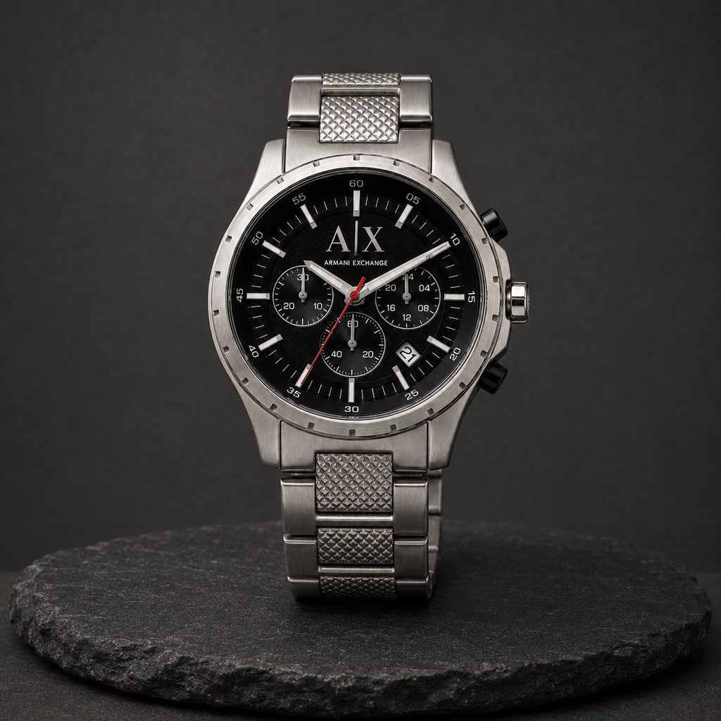 Armani Exchange AX1057 men's watch front studio view