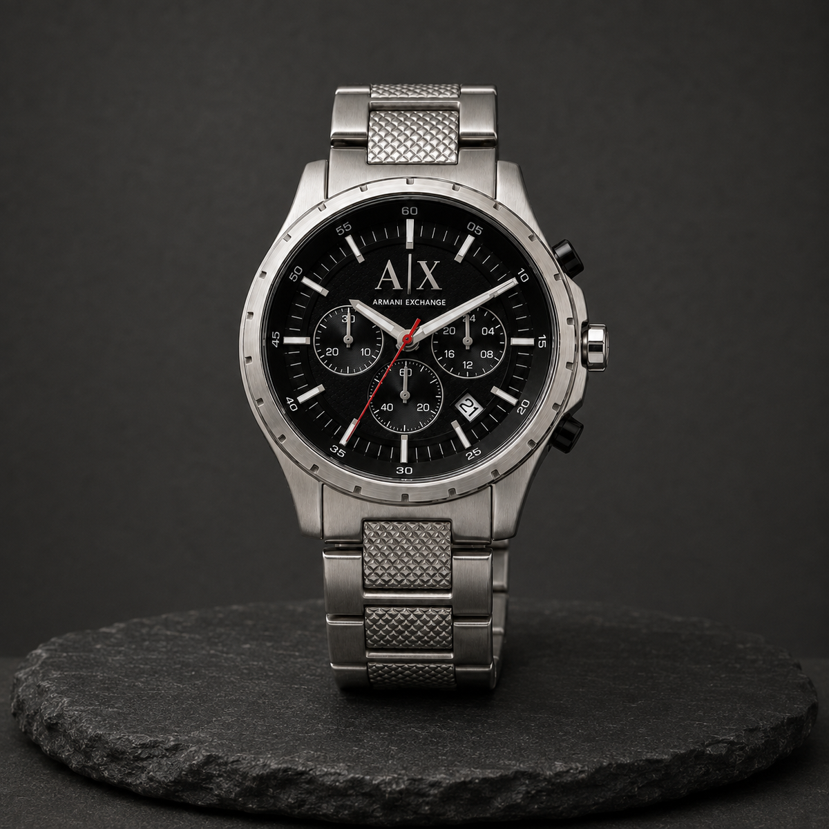 Armani Exchange AX1057 men's watch front studio view