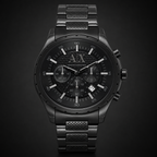 Armani Exchange AX1058 men's black chronograph watch front view