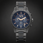 Armani Exchange AX1166 men's navy chronograph front view