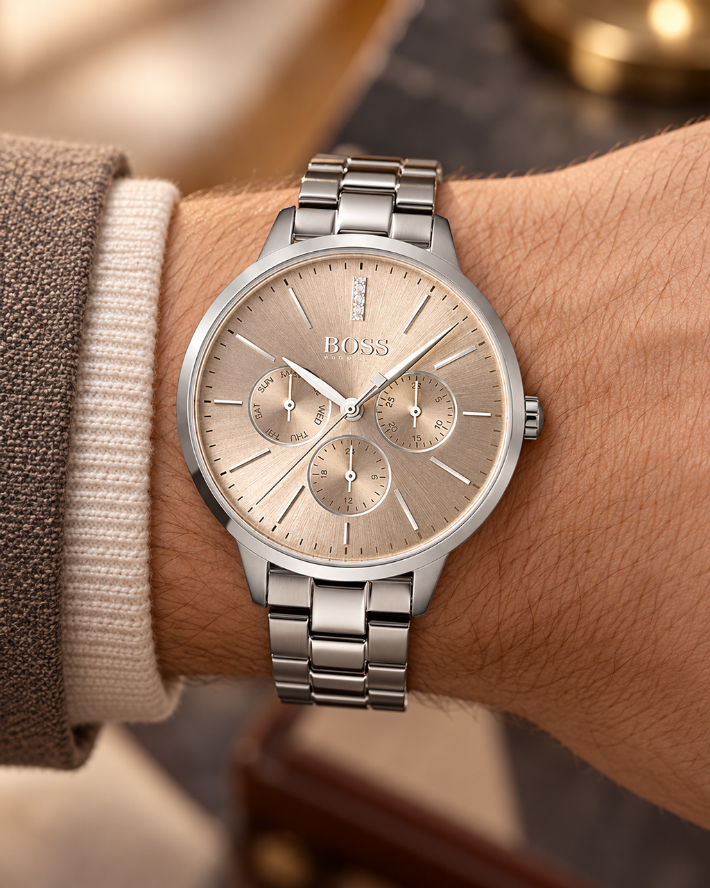 BOSS watch 1502421 worn on wrist