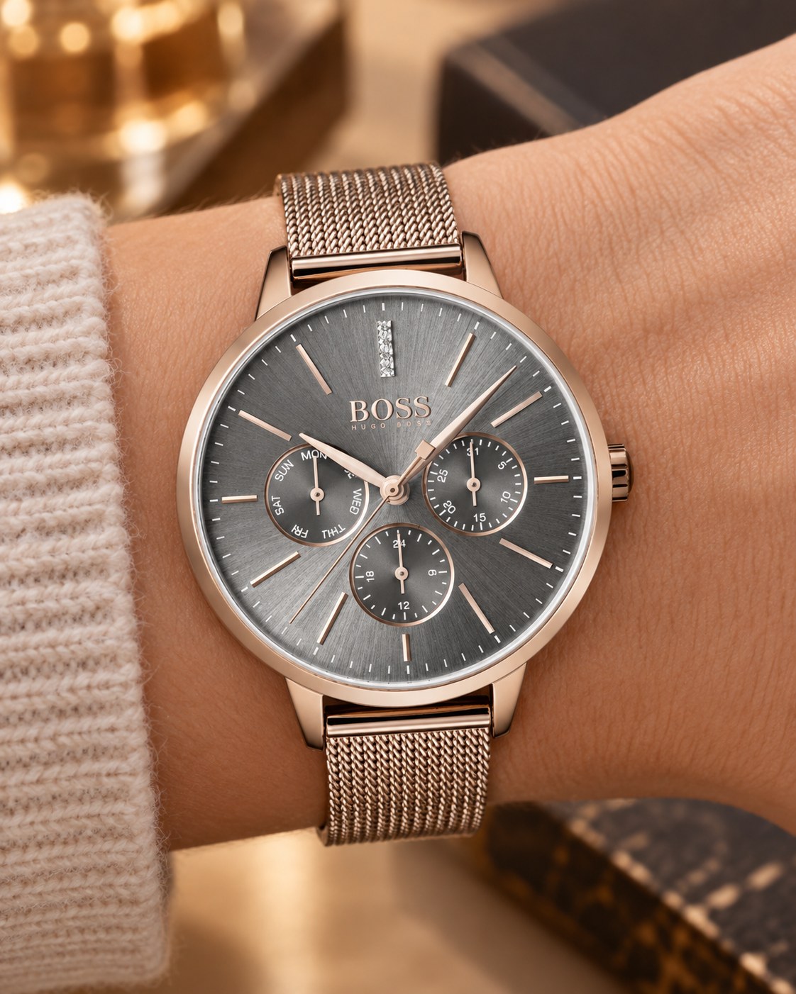 BOSS watch 1502424 worn on wrist