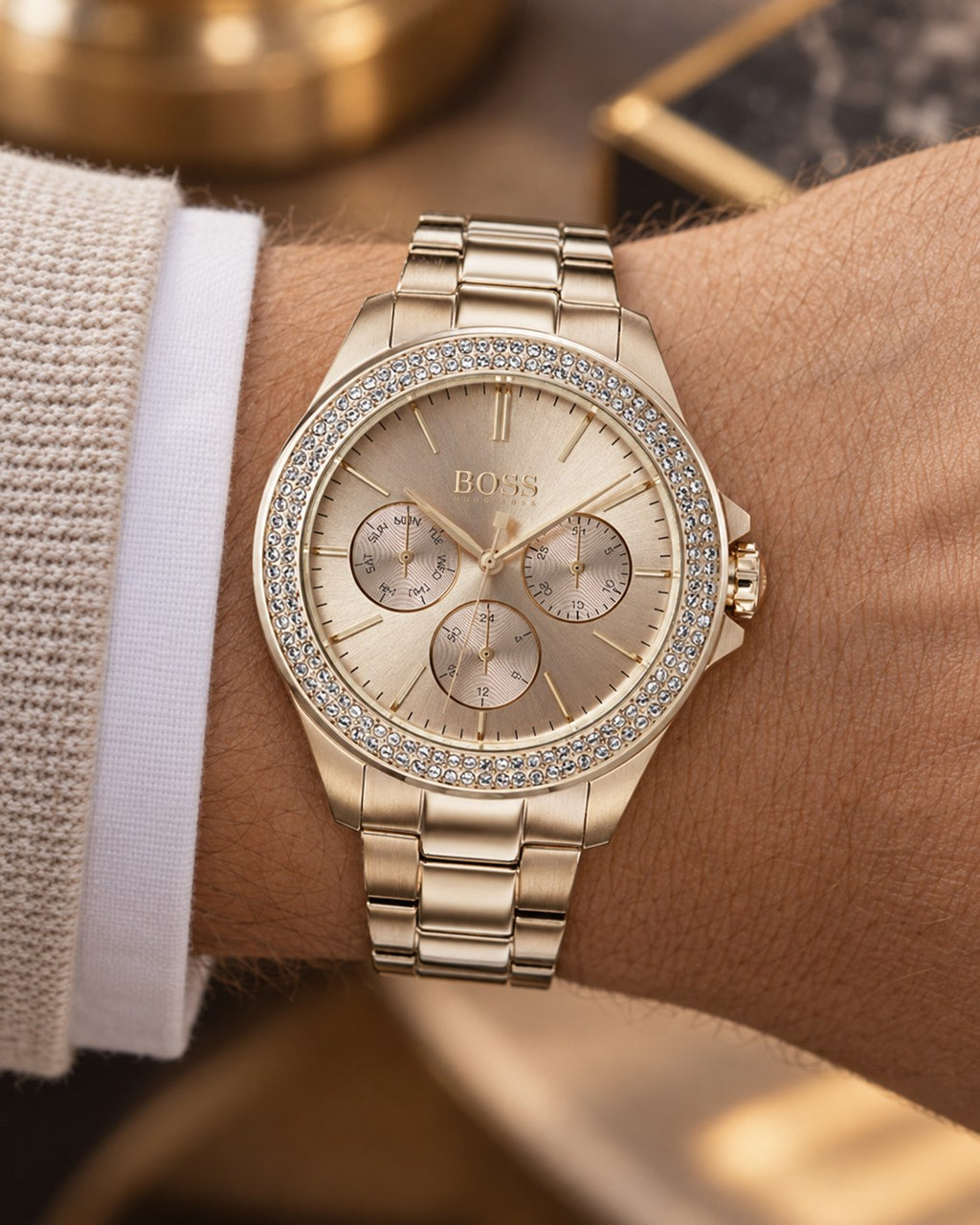 BOSS watch 1502443 worn on wrist