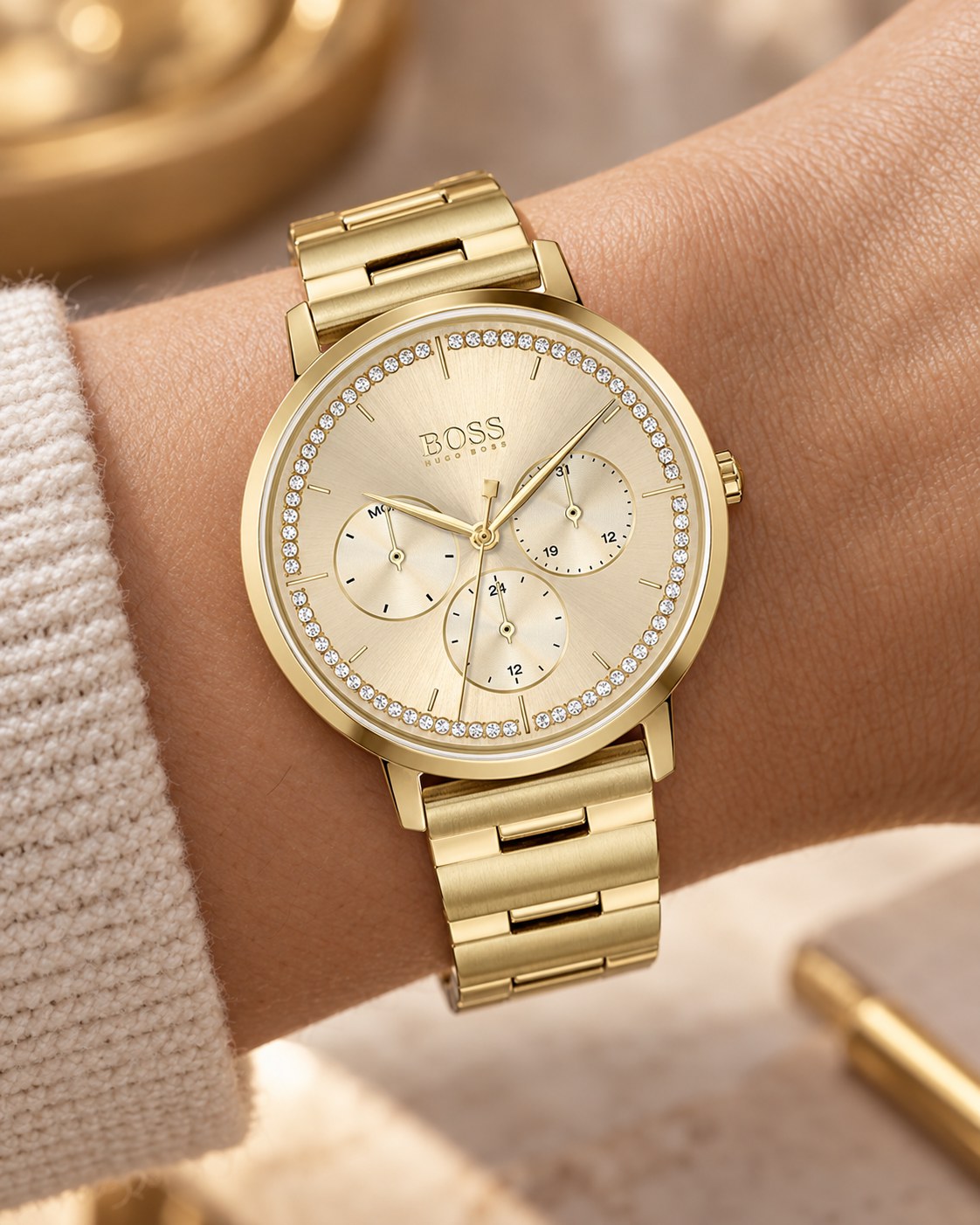 BOSS watch 1502572 worn on wrist