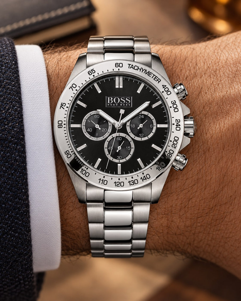 BOSS watch 1502614 worn on wrist