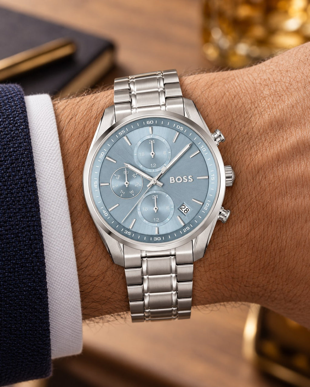 BOSS watch 1502767 worn on wrist