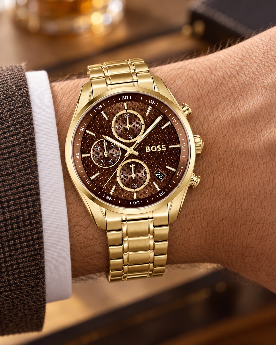 BOSS watch 1502770 worn on wrist
