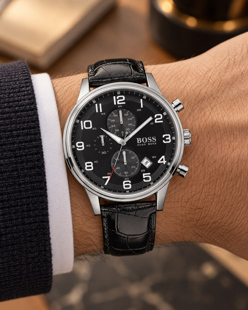 BOSS watch 1512448 worn on wrist