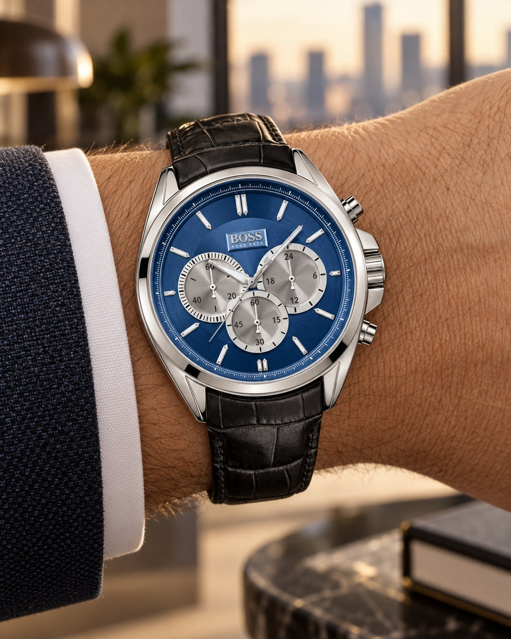 BOSS watch 1512882 worn on wrist
