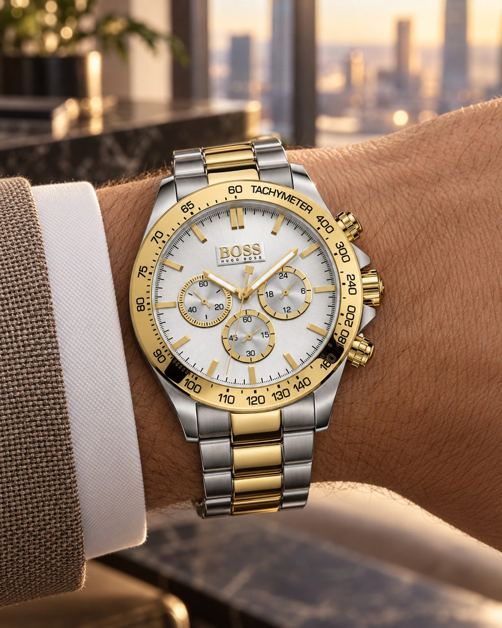 BOSS watch 1512960 worn on wrist