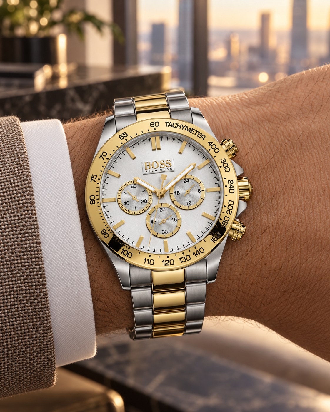 BOSS watch 1512960 worn on wrist