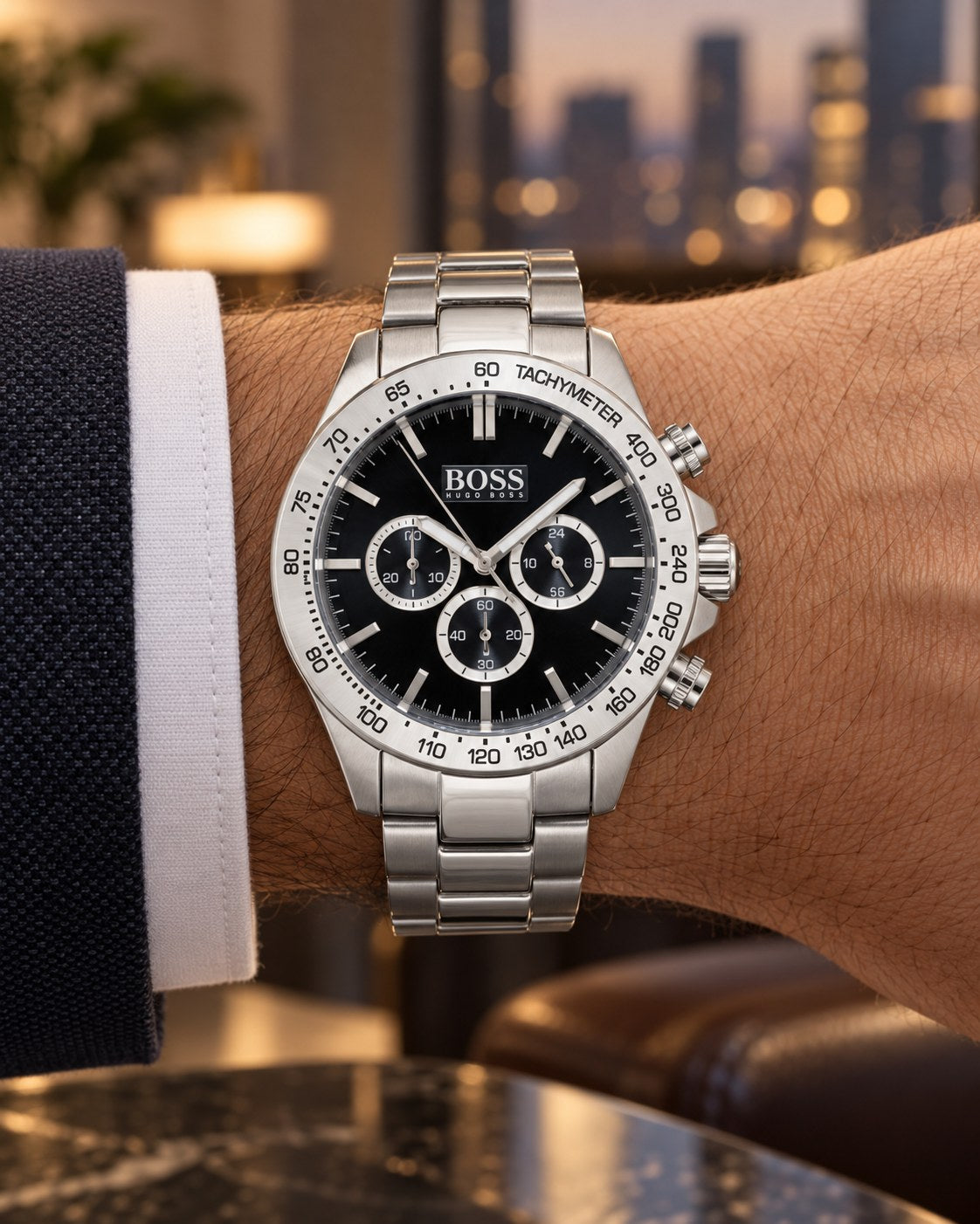 BOSS watch 1512965 worn on wrist