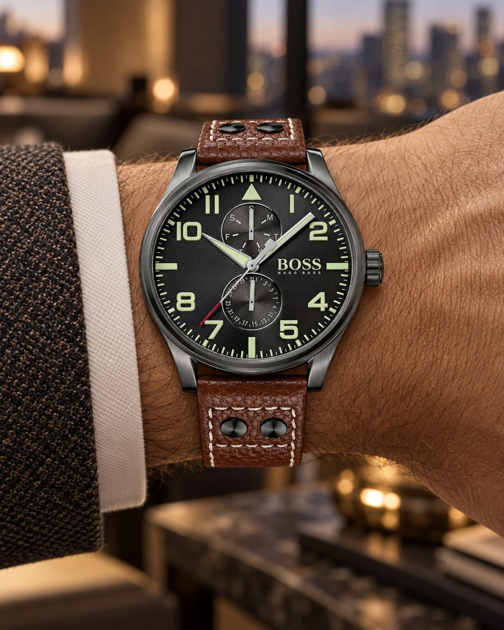 BOSS watch 1513079 worn on wrist