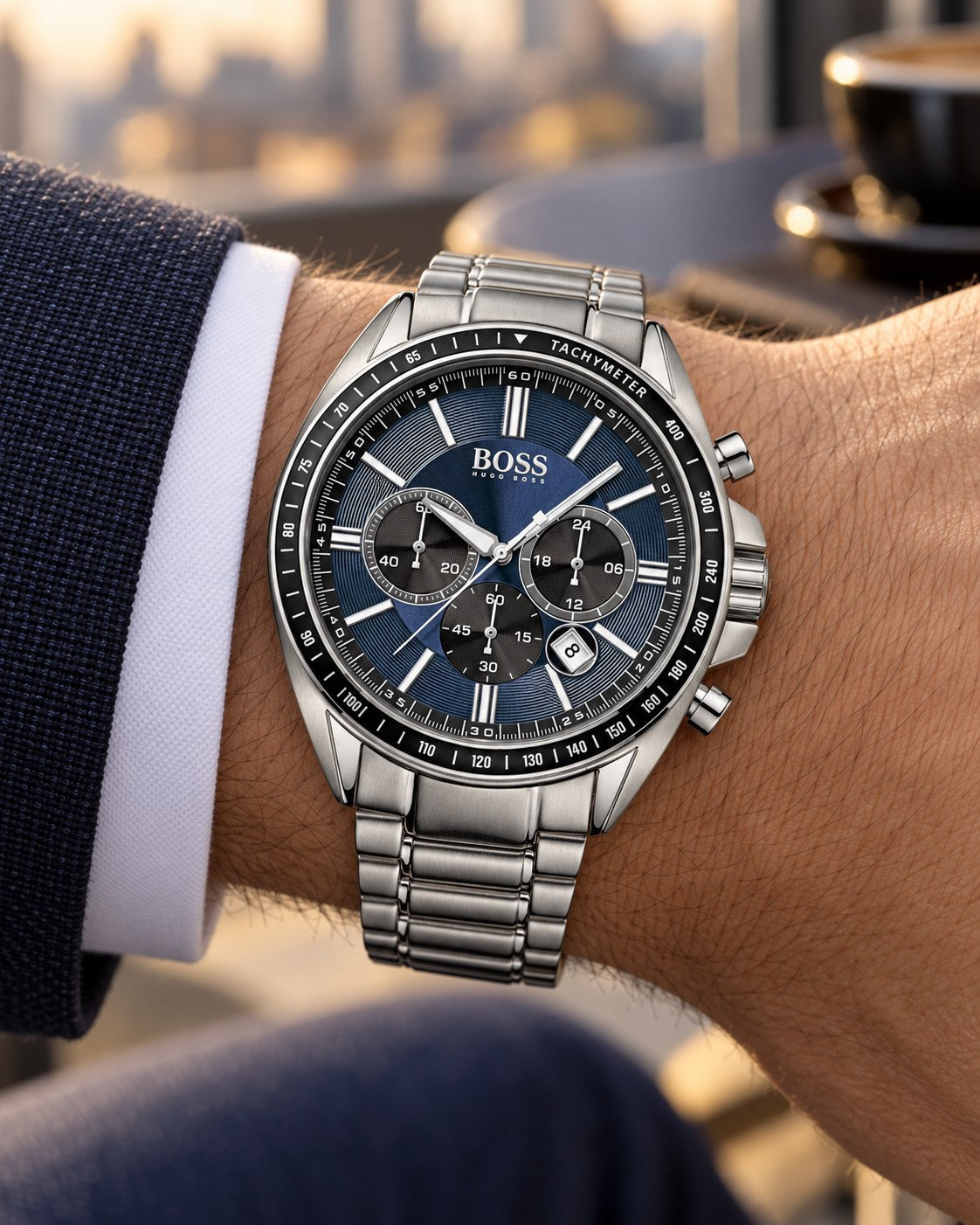 BOSS watch 1513081 worn on wrist