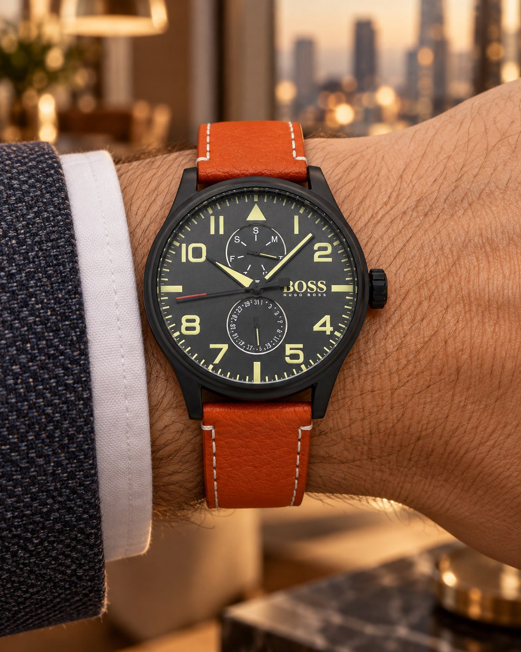 BOSS watch 1513082 worn on wrist