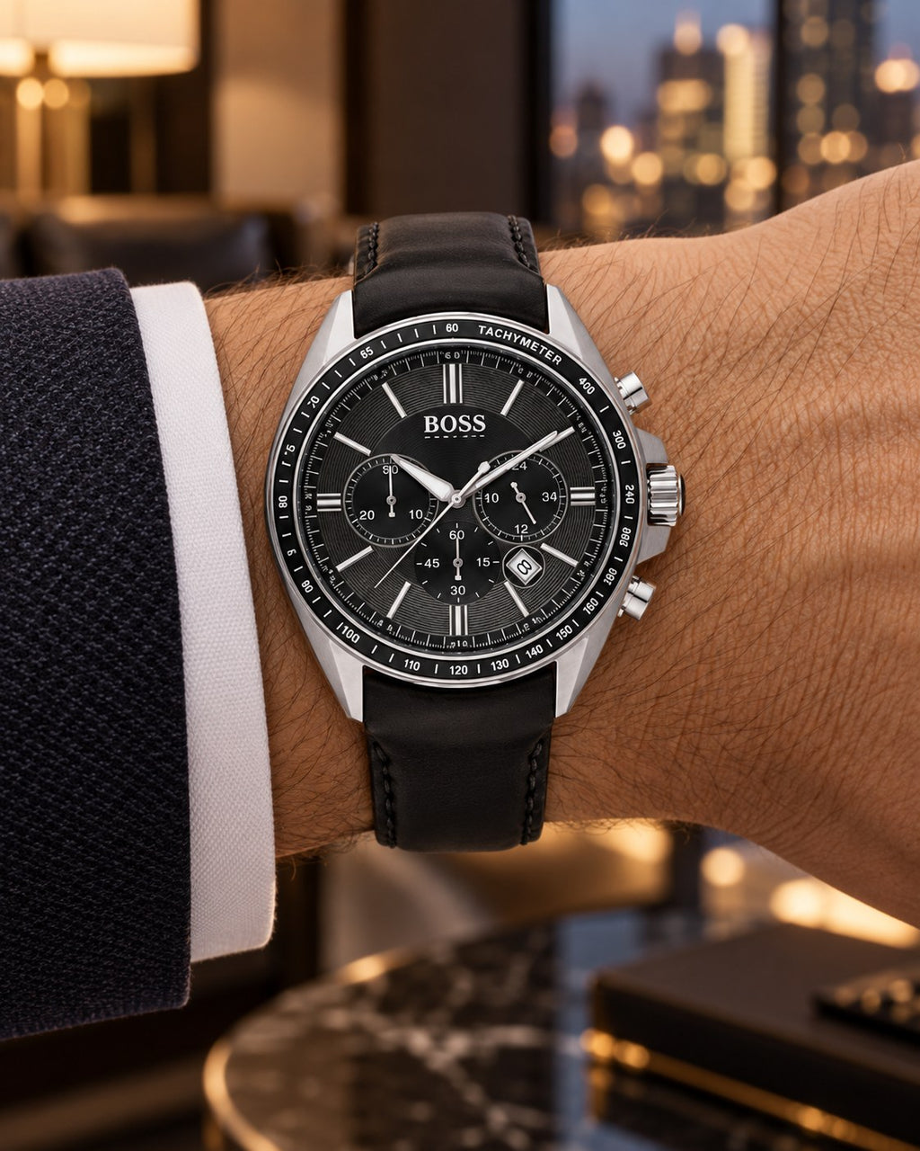 BOSS watch 1513085 worn on wrist