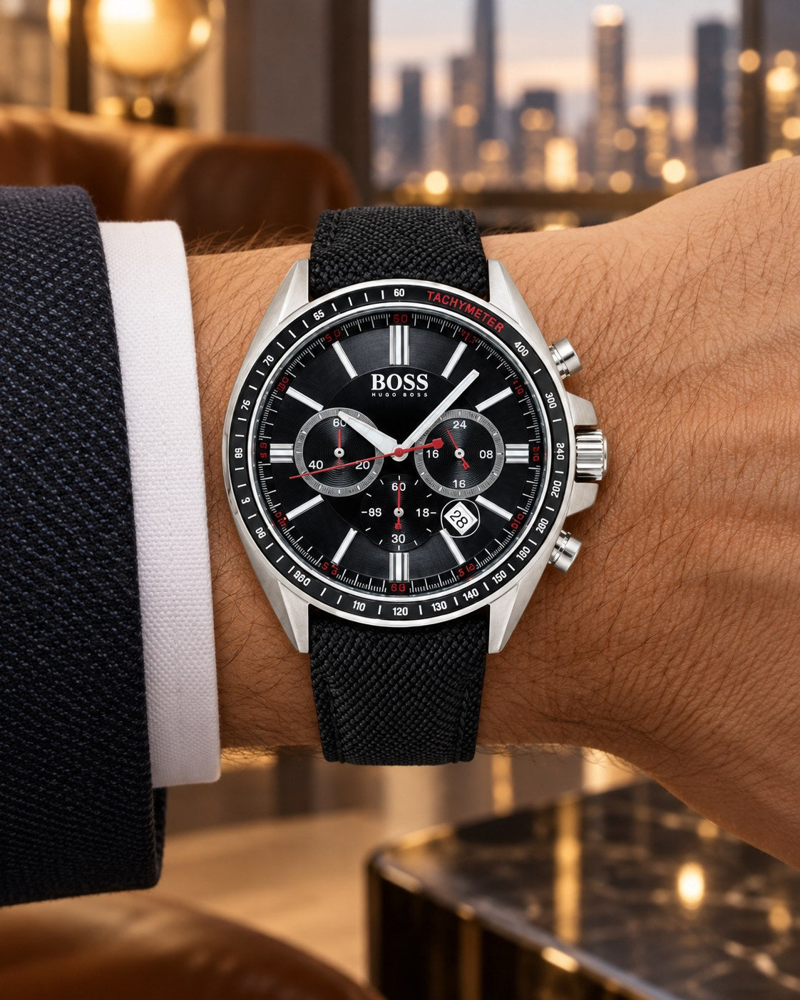 BOSS watch 1513087 worn on wrist