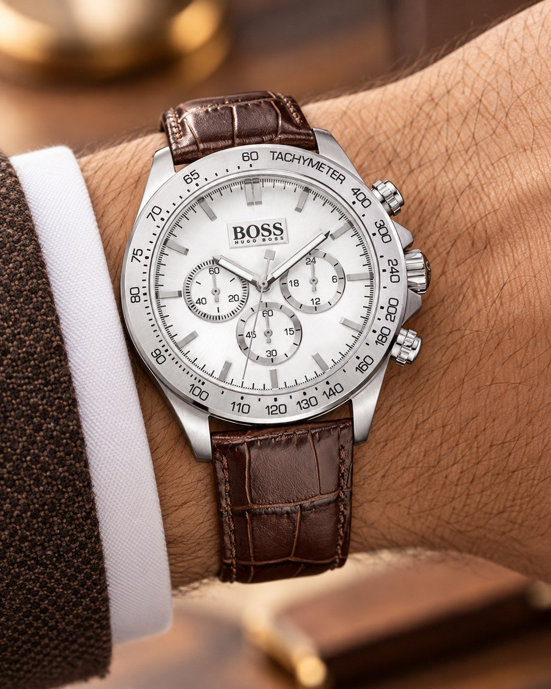 BOSS watch 1513175 worn on wrist