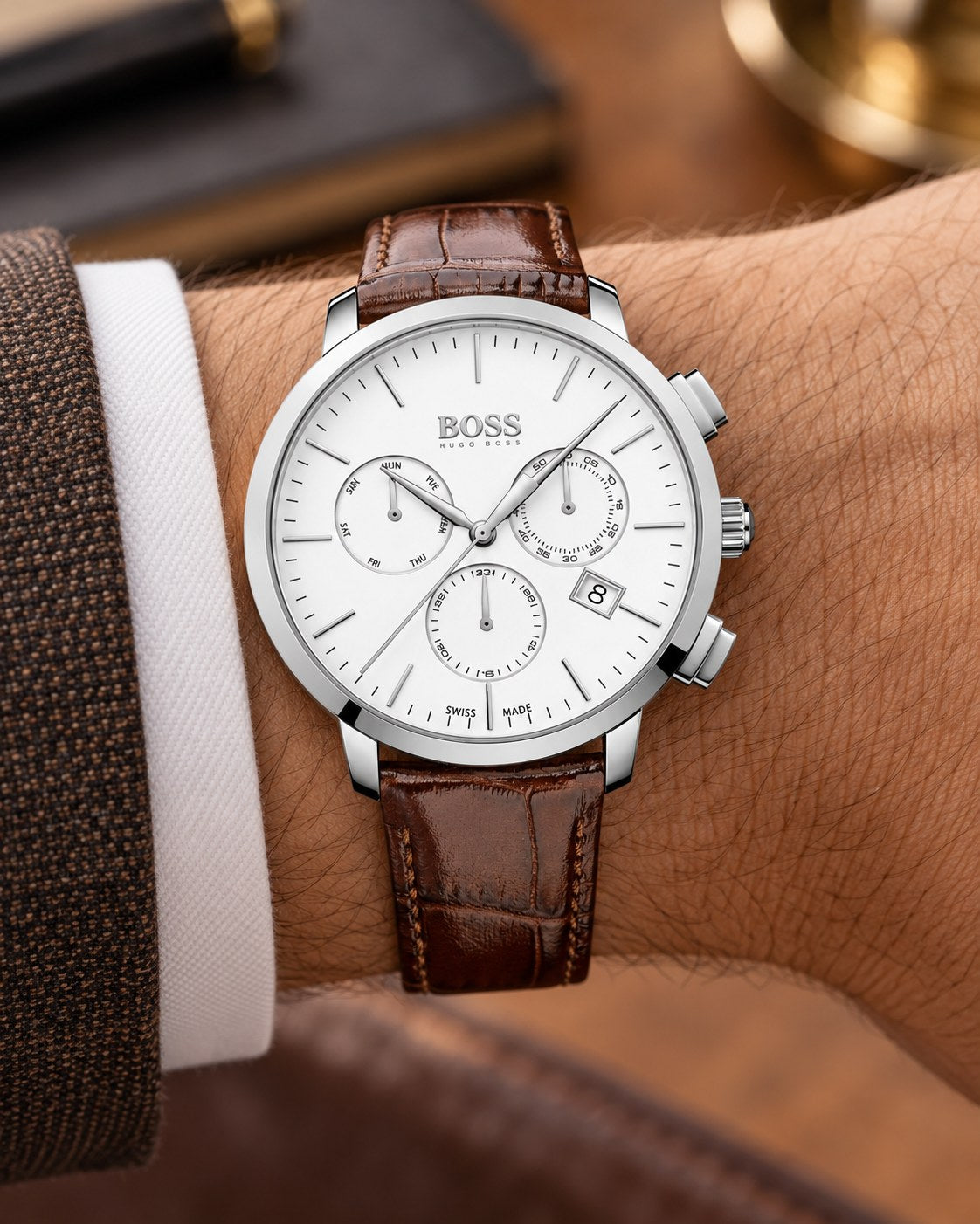 BOSS watch 1513263 worn on wrist