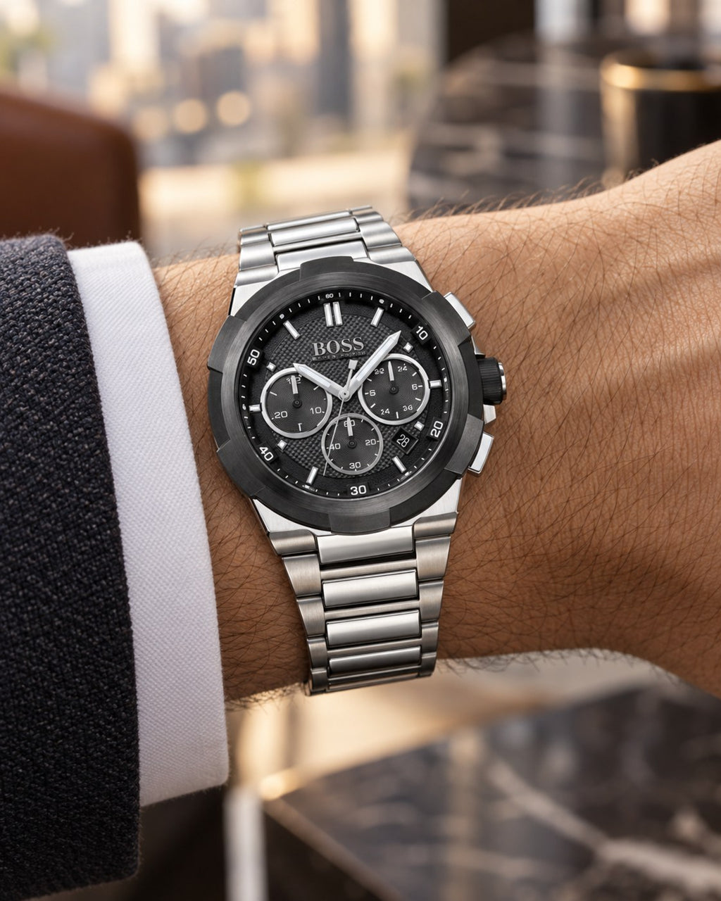 BOSS watch 1513359 worn on wrist