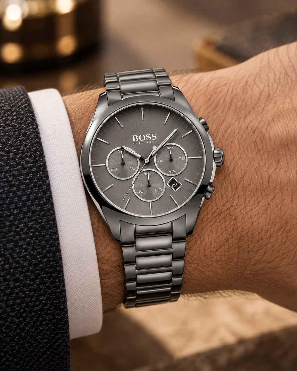 BOSS watch 1513364 worn on wrist