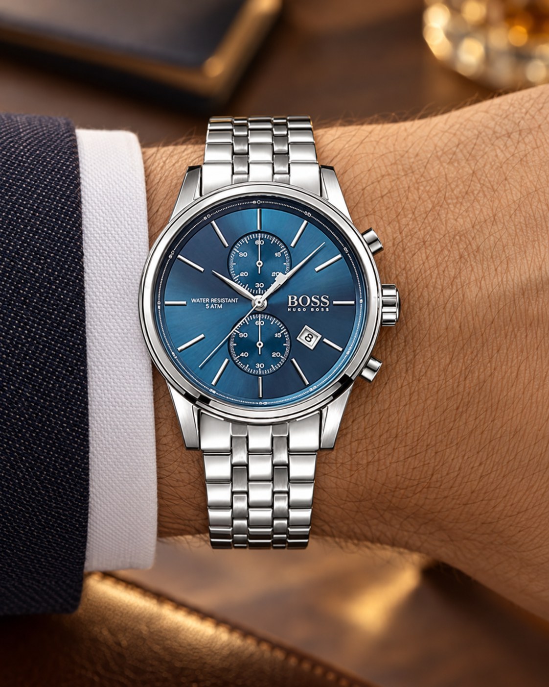 BOSS watch 1513384 worn on wrist