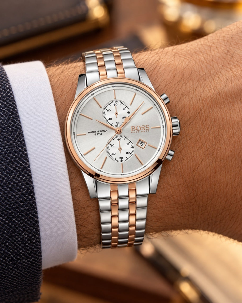 BOSS watch 1513385 worn on wrist