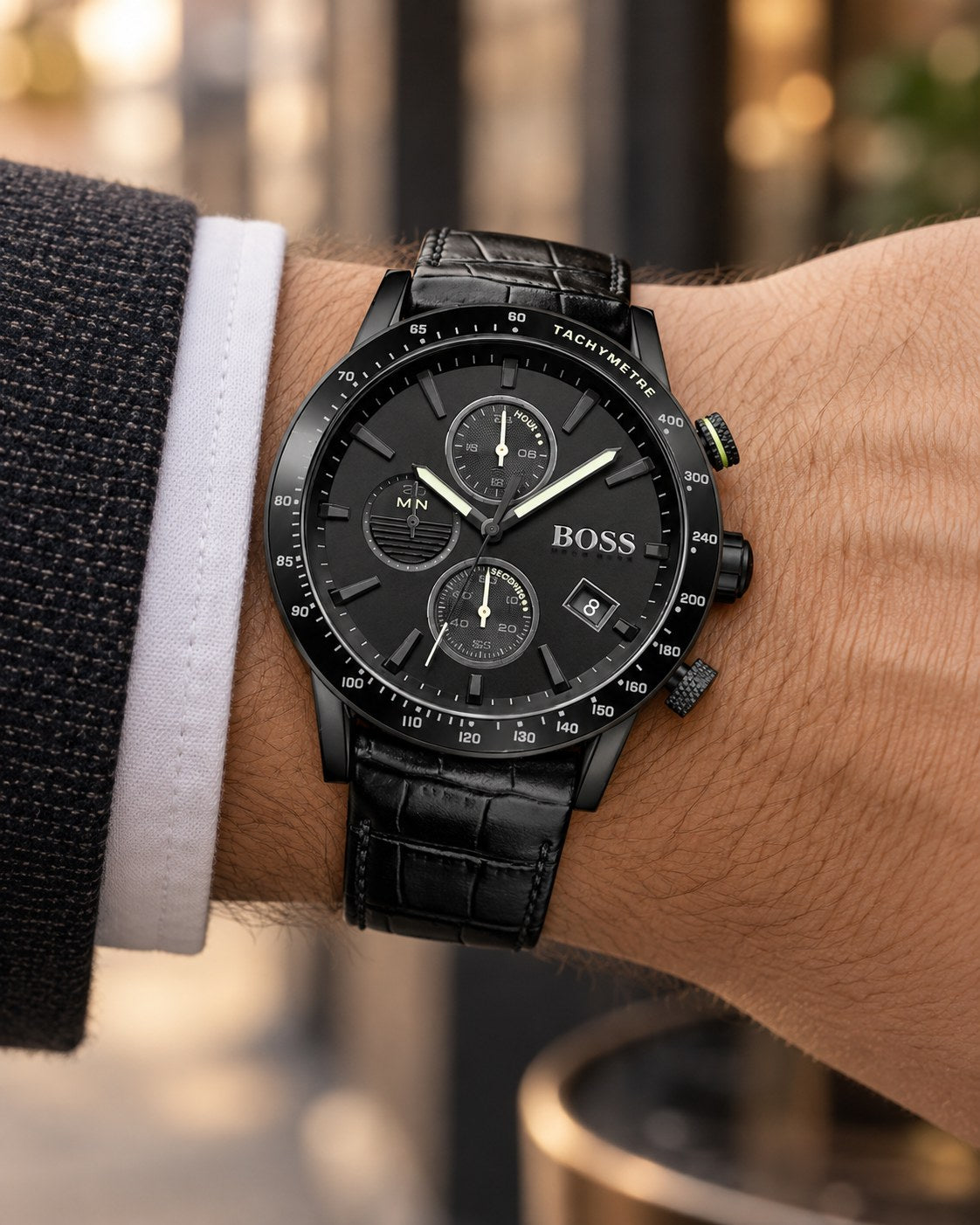 BOSS watch 1513389 worn on wrist