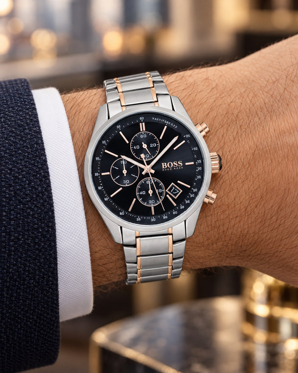 BOSS watch 1513473 worn on wrist