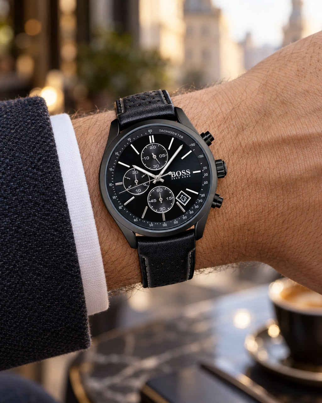 BOSS watch 1513474 worn on wrist