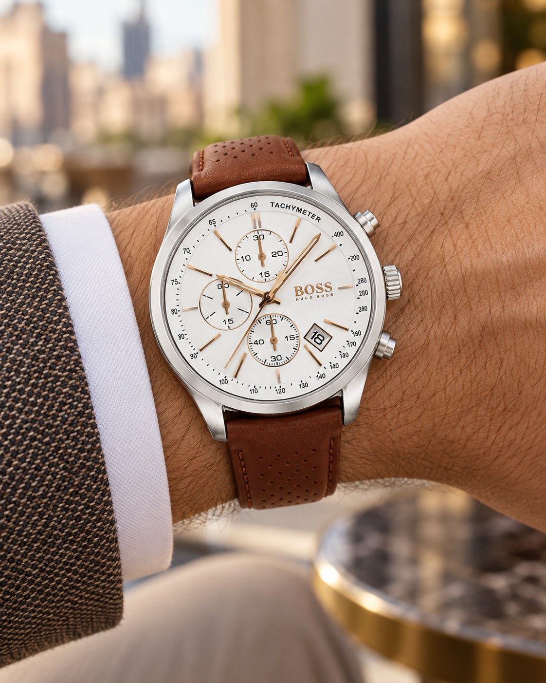 BOSS watch 1513475 worn on wrist