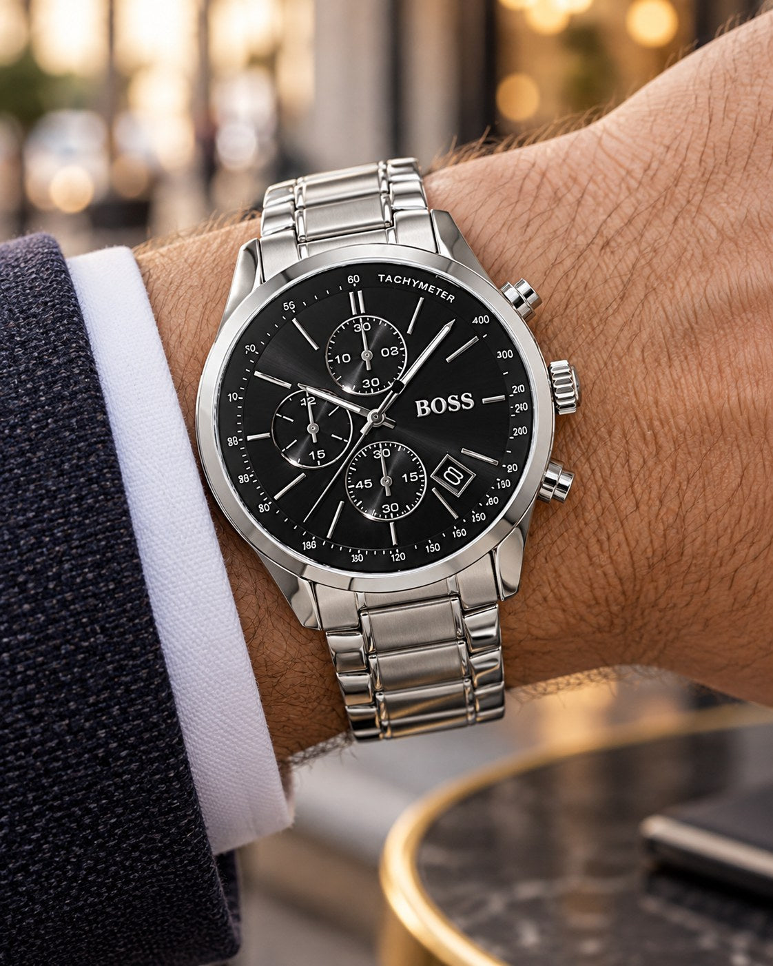 BOSS watch 1513477 worn on wrist