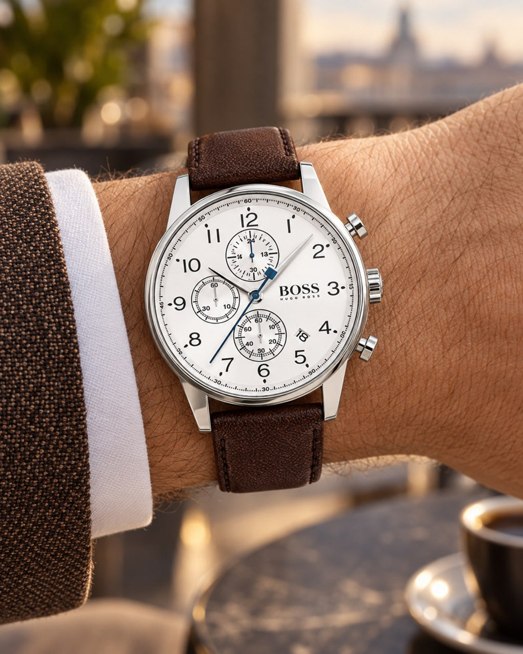 BOSS watch 1513495 worn on wrist