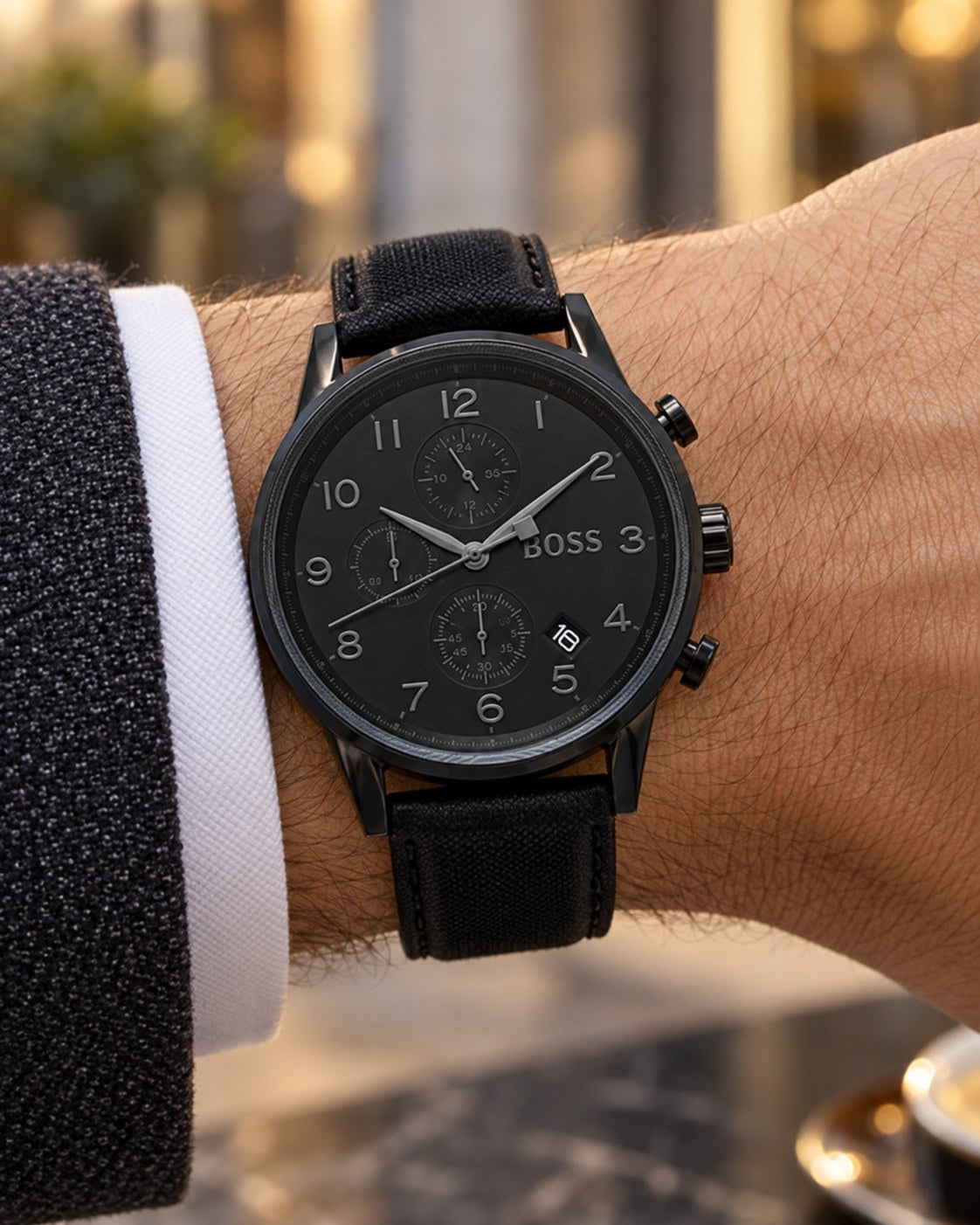 BOSS watch 1513497 worn on wrist