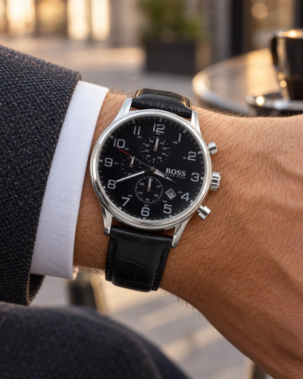 BOSS watch 1513499 worn on wrist