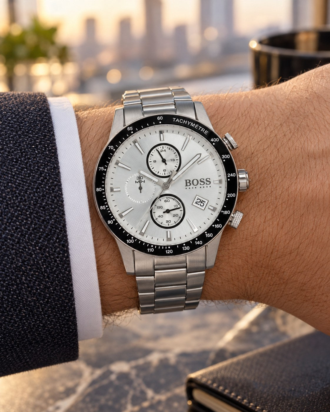 BOSS watch 1513511 worn on wrist