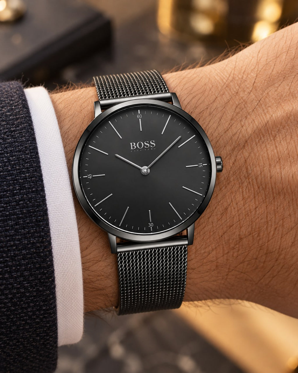 BOSS watch 1513542 worn on wrist