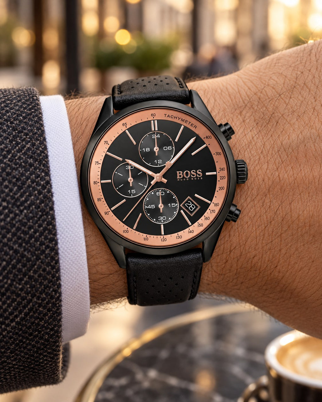 BOSS watch 1513550 worn on wrist