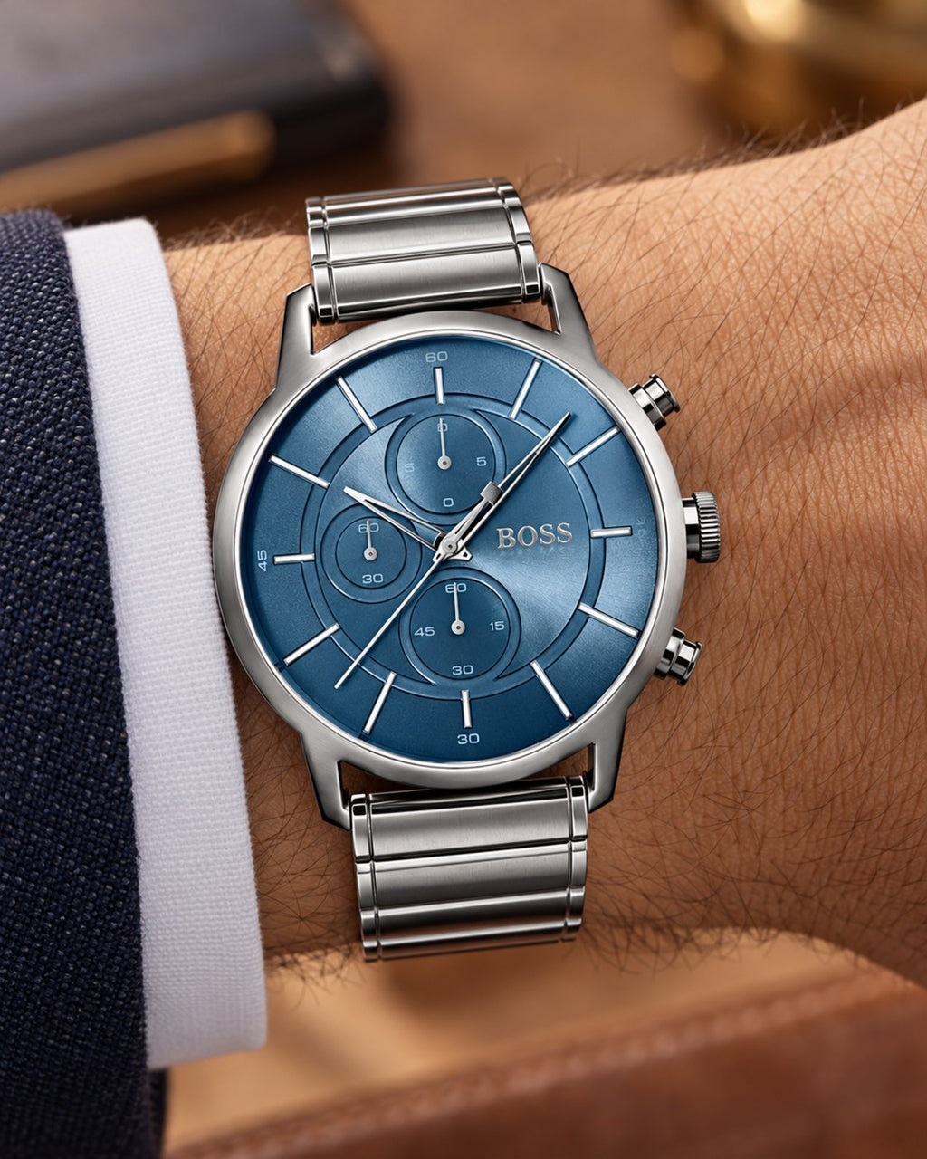BOSS watch 1513574 worn on wrist