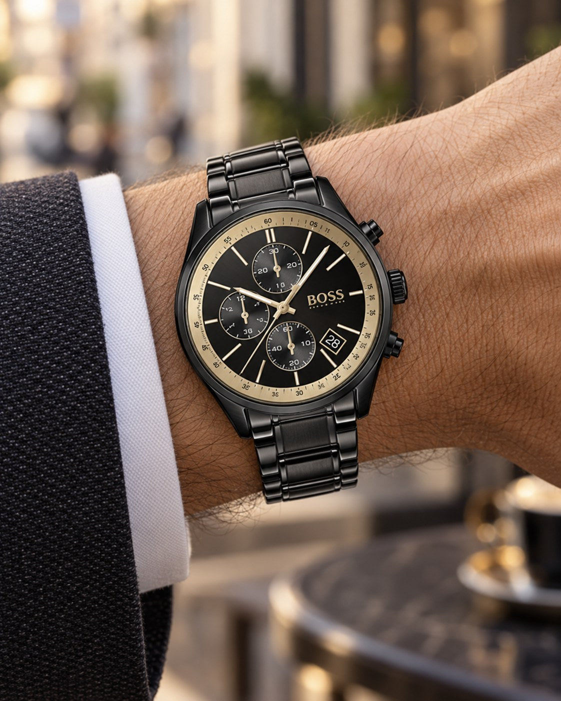 BOSS watch 1513578 worn on wrist