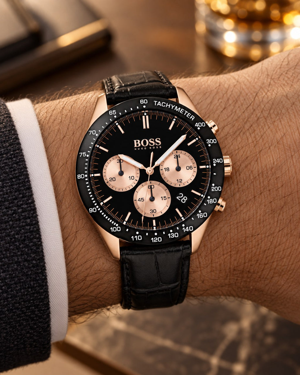 BOSS watch 1513580 worn on wrist