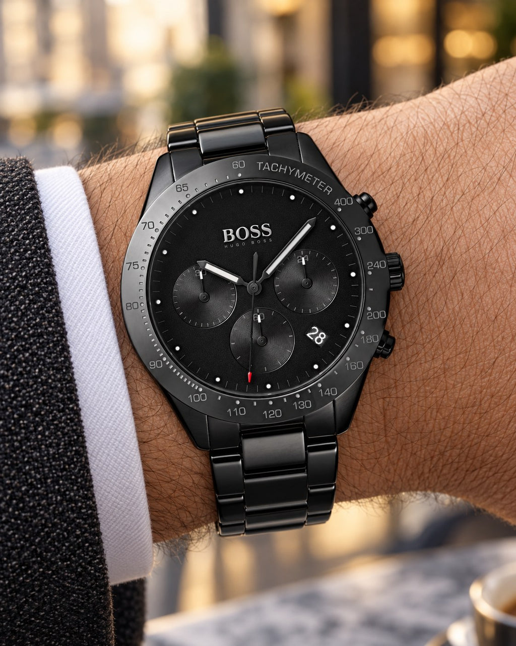 BOSS watch 1513581 worn on wrist