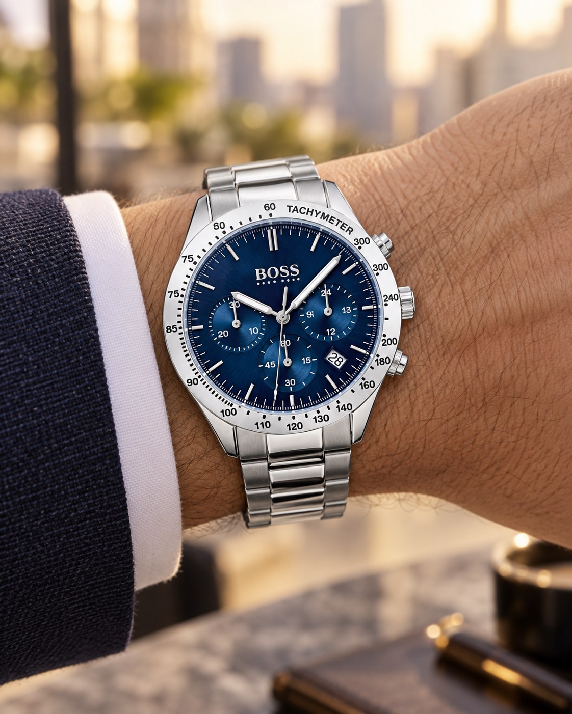 BOSS watch 1513582 worn on wrist