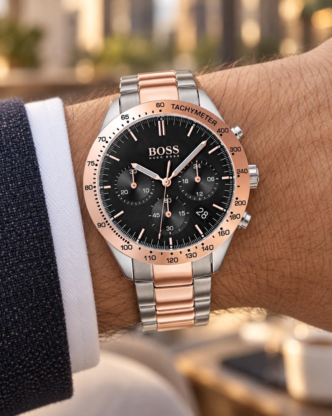 BOSS watch 1513584 worn on wrist