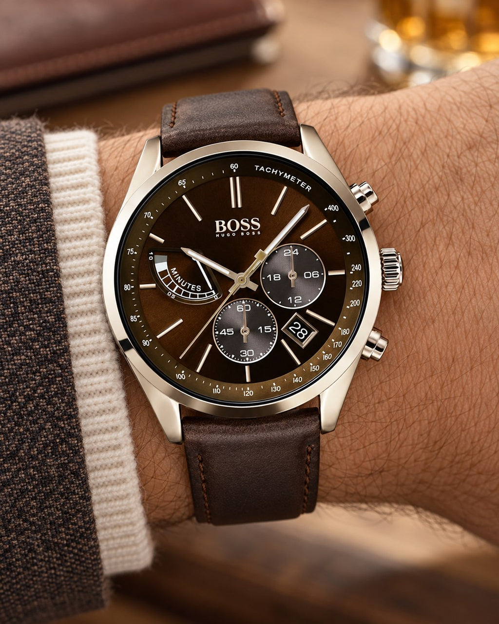 BOSS watch 1513605 worn on wrist