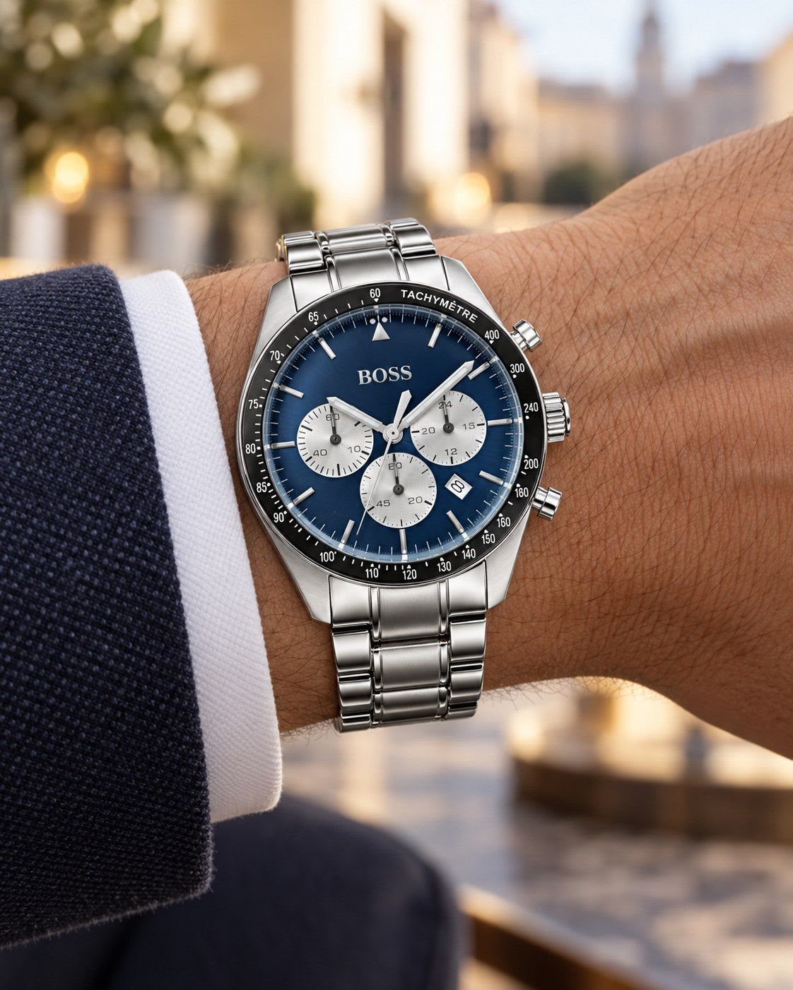 BOSS watch 1513630 worn on wrist