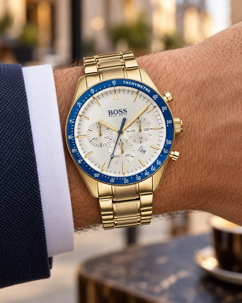 BOSS watch 1513631 worn on wrist